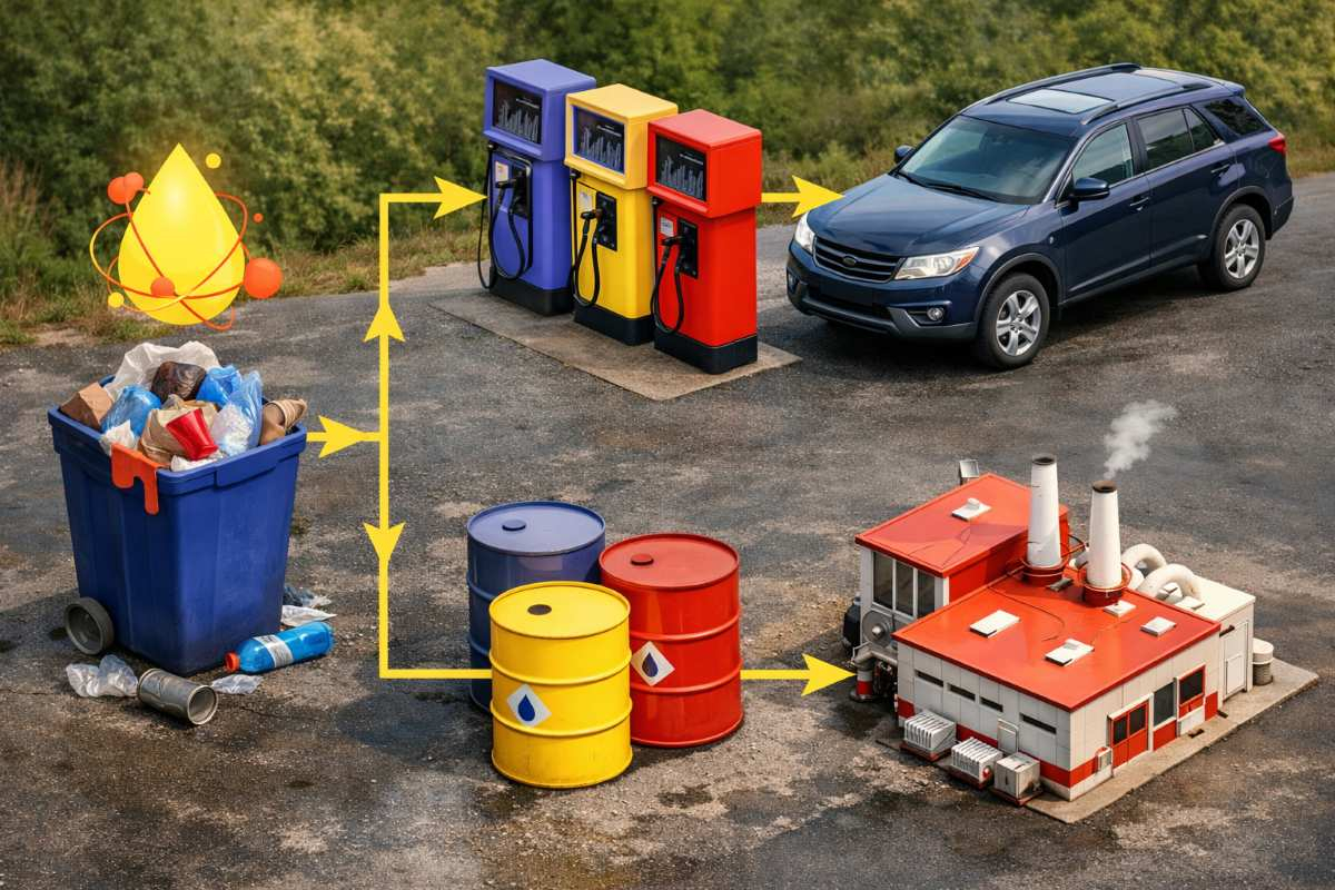 Estados Unidos convierte residuos plásticos en gasolina y diésel